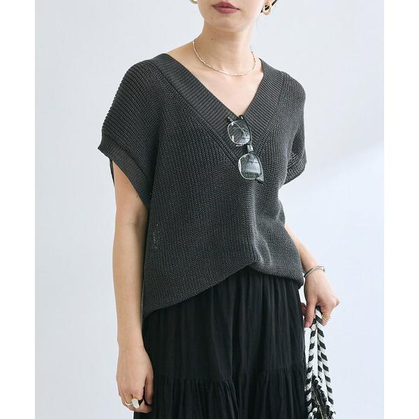 ニット セーター 「ウォッシャブル」ギマコットンニットベスト レディース