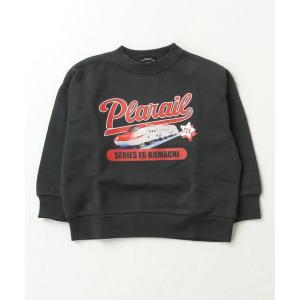 「green label relaxing」 「KIDS」スウェットカットソー「PLARAILコラボ」 110cm ダークグレー キッズ