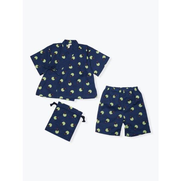 浴衣 ホタル柄甚平 キッズ 子供 男の子 女の子