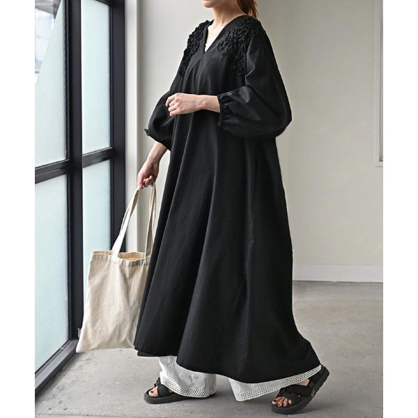 ワンピース 綿100% ギャザーフリルワンピース