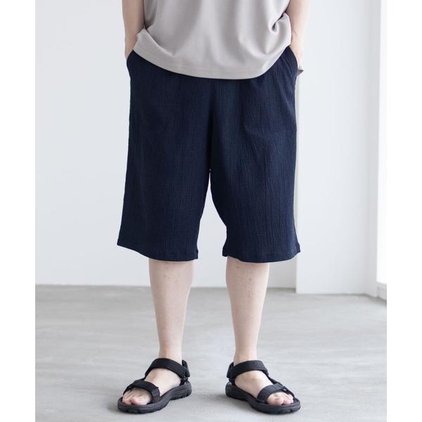 パンツ NAVY 楊柳 ステテコ ハーフパンツ ワンマイルウェア メンズ レディース