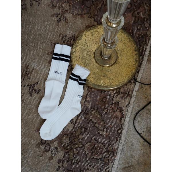 靴下 OLD SCHOOL SOX / 刺繍ラインソックス レディース