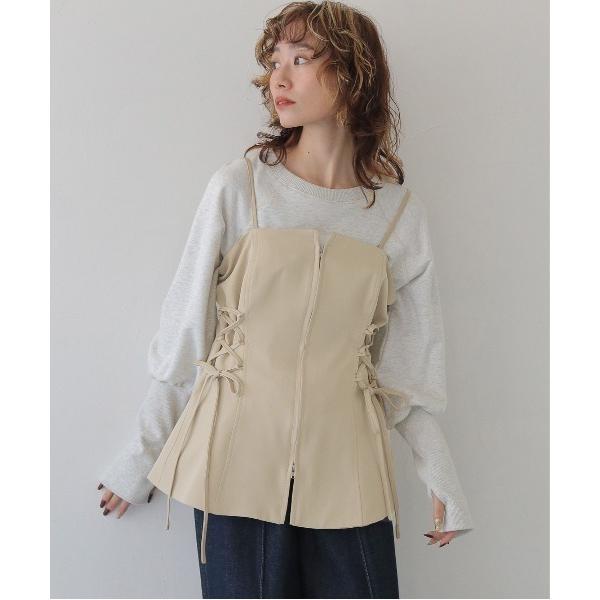 キャミソール 「CLEIO」レースアップビスチェ LACE-UP BUSTIER/980-13615