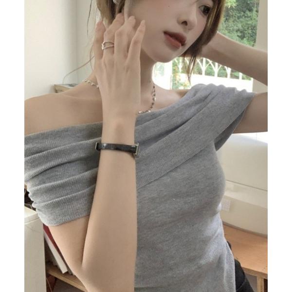 tシャツ オフショルシャーリングトップス レディース