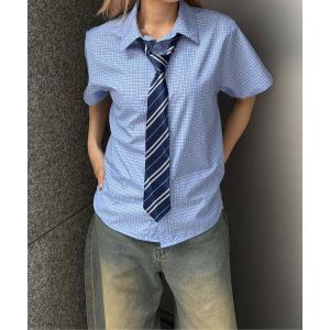 ブラウス シャツ 夏 半袖 ラインストーンチェッ...の商品画像