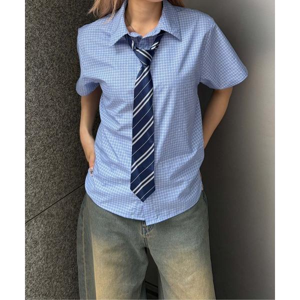 ブラウス シャツ ラインストーンチェックシャツ レディース メンズ