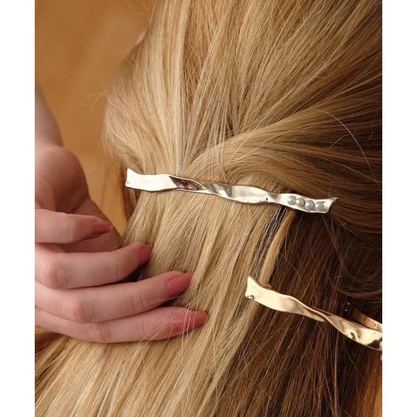ヘアクリップ パールラインバレッタ