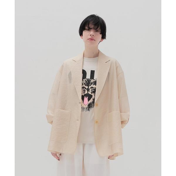 ジャケット テーラードジャケット wrinkles organza big jacket(リンクルオ...
