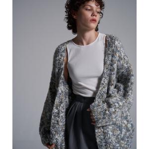 「MECRE」 ニットカーディガン FREE グレー レディース