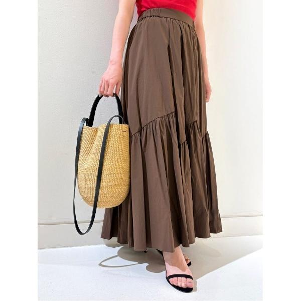 スカート バイヤス切替ギャザースカート
