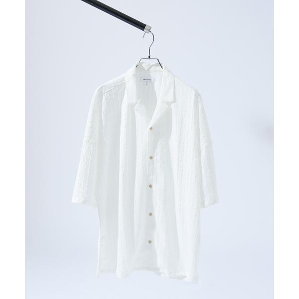 シャツ シャーリングケーブル リラックスシャツ/オープンカラーシャツ メンズ