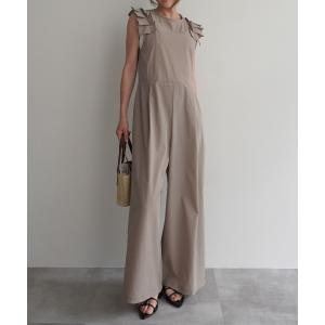 ラッシュガード ショルダーフリルラッシュガードオールインワン レディース