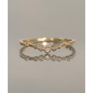 con affetto 指輪 リング K10ダイヤV字リング レディース : ZOZOTOWN