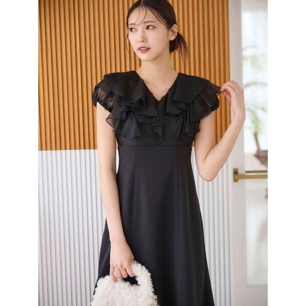 ワンピース 2WAYシアーラッフルドッキングワンピース