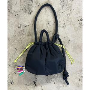 ショルダーバッグ バッグ EM:cheek チーク puff kinchaku 2WAY tote パフ巾着2WAYショルダーバッグ レディース メン