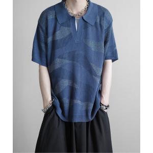 ポロシャツ 半袖 Nuance Lame Skipper Knit Polo - ニュアンス ラメ スキッパーニットポロ メンズ レディース
