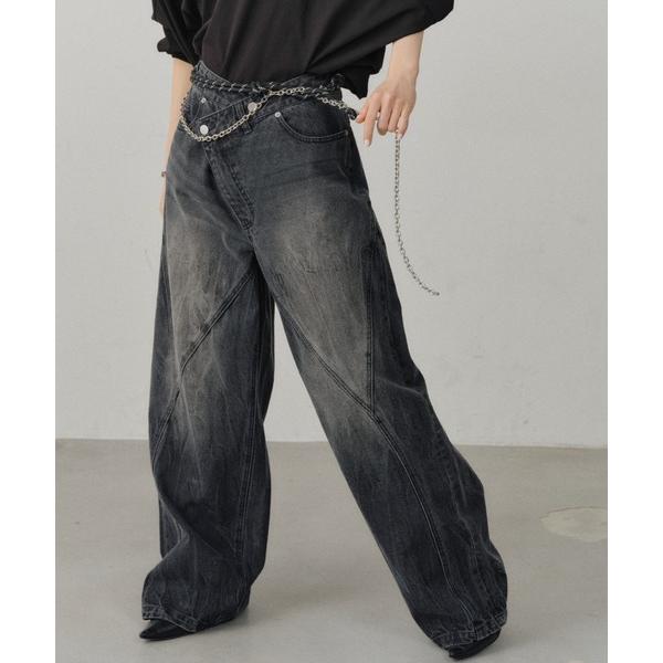 ワイドパンツ ジーンズ デニム デニムパンツ Y” denim / ”ワイ” デニム レディース