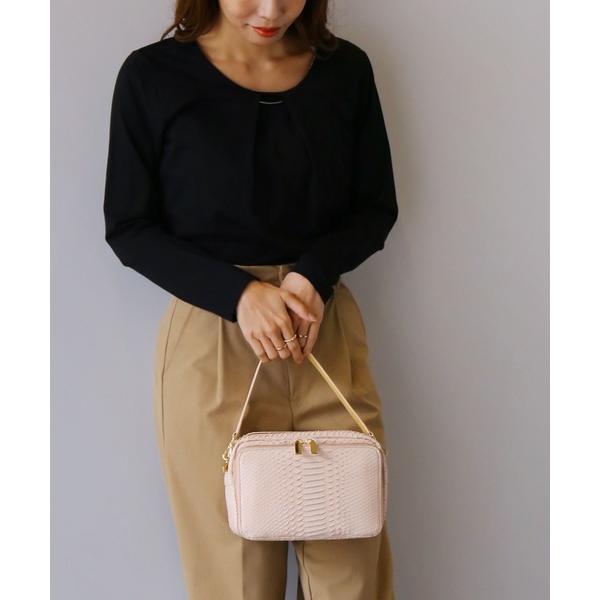 ショルダーバッグ バッグ パイソンレザー ショルダーバッグ 3種類のストラップ付き レディース