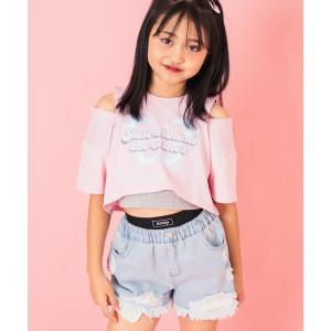 ファミリア 長袖Tシャツ トップス ハイネック 花柄 日本製 キッズ