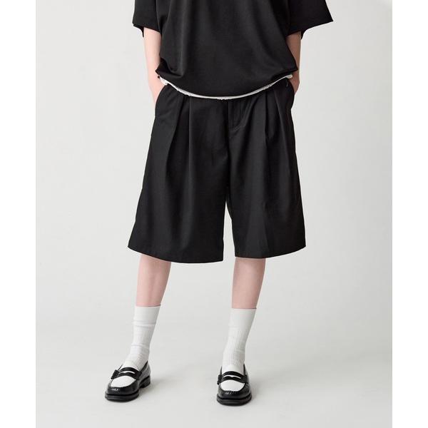 スラックス 2TUCK WIDE HALF SLACKS / ツータックワイドハーフスラックス メン...