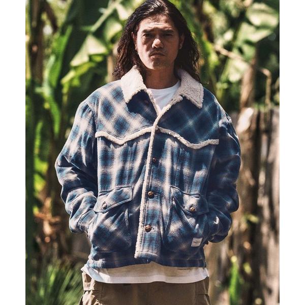 コート ジャケット mj10804- CHECK WESTERN BOA RANCH JKT ボアラ...