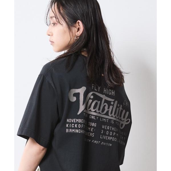tシャツ ピグメント染バックロゴプリントTシャツ「大きいサイズ有」シックスタイル レディース