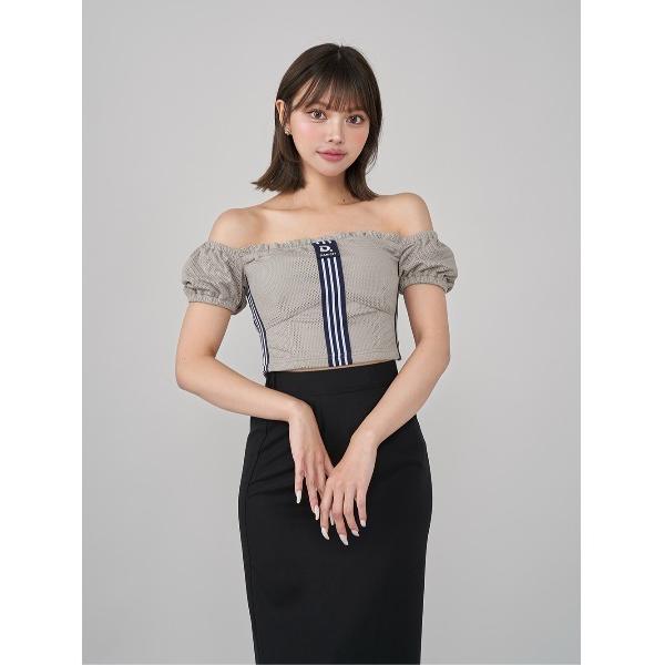 リメイクライクメッシュトップス レディース