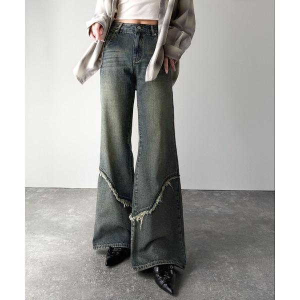 ジーンズ デニム デニムパンツ 「mily bilet」ヴィンテージライクな脚盛れデニム♪ウエスタン...