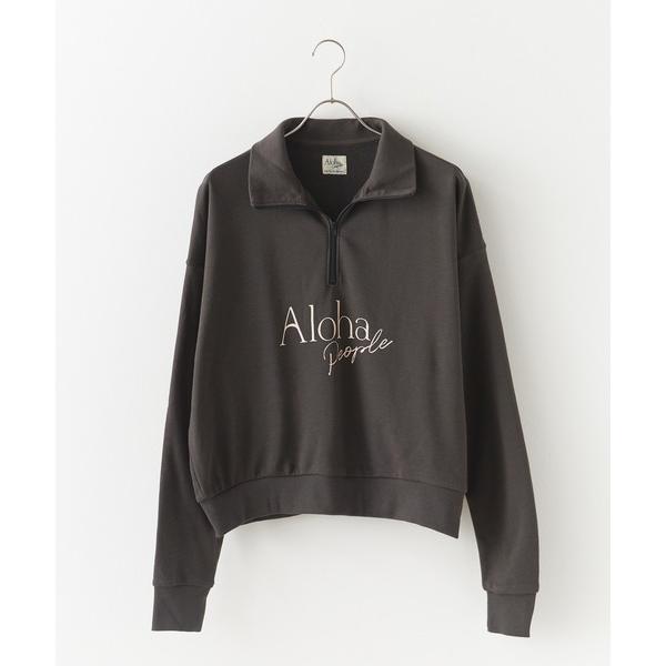 アロハシャツ トレーナー スウェット ALOHA PEOPLE/アロハピープル ハーフZIPスウェッ...