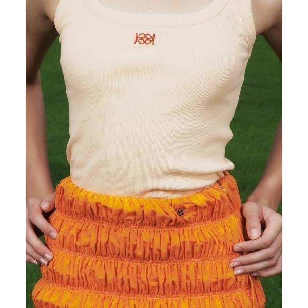 タンクトップ ノースリーブ Kijun/キジュン Square-Neck Rib Tank Top ...