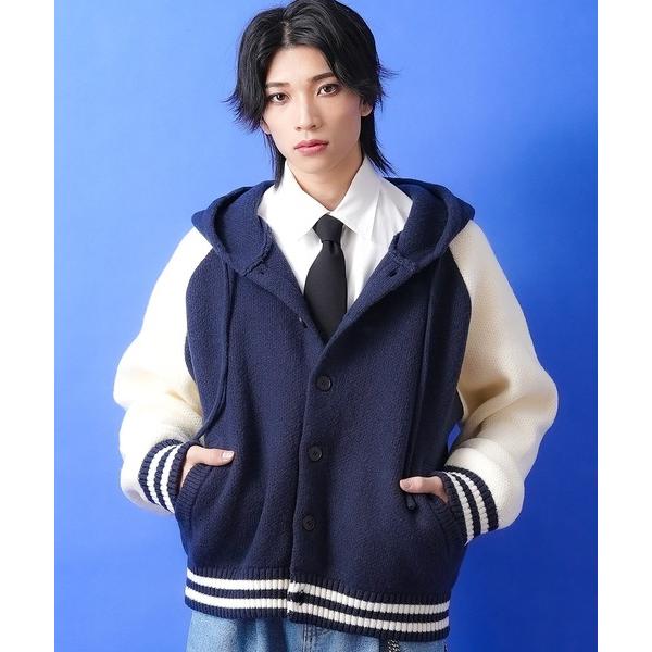 「ankoROCK」 「GLAM」スタジャン ONESIZE ネイビー メンズ