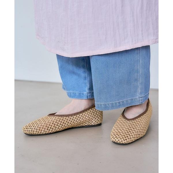 パンプス メッシュスクエアパンプス