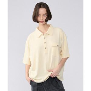 ポロシャツ SILVER BUTTON RIB-CUT POLO SHIRT / シルバーボタンリブカットポロシャツ メンズ レディース