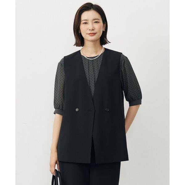 コート アウター 「洗える・吸水速乾・接触冷感・セットアップ対応」Light ジョーゼット ジレ レ...