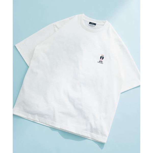 tシャツ Teddy Bear ワンポイント刺繍Tシャツ メンズ