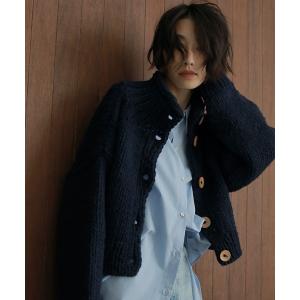 「ETRE TOKYO」 ニットカーディガン FREE ネイビー レディース