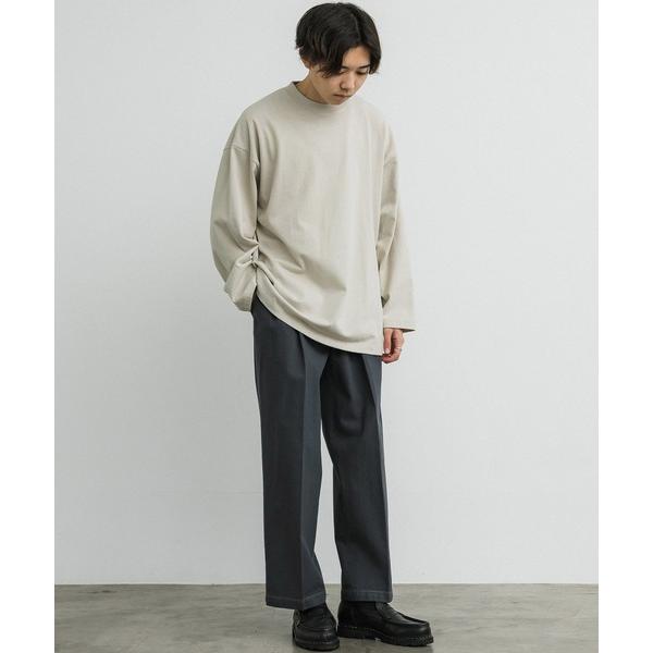 「WYM LIDNM」 長袖Tシャツ S ベージュ メンズ