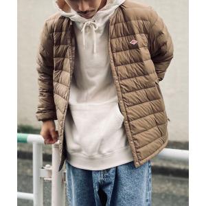 「DANTON」 ダウンジャケット SMALL ベージュ メンズ