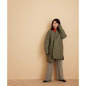 「DESCENTE」 コート「SALON adam et rope’コラボ」 FREE カーキ レディース