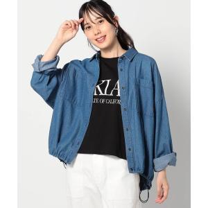 ブラウス シャツ 「BROOKLYN OVERALL 」ドロスト仕様　ブルゾンライクシャツ レディース