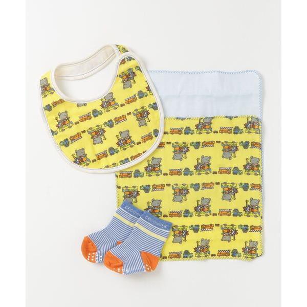 出産祝い ソックスギフトBOX（こぐまちゃんえほん）イエロー