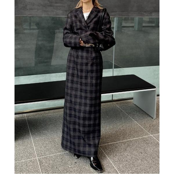 ワンピース WAIST CROSS CHECK DRESS