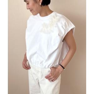 tシャツ チュールノースリーブ レディース