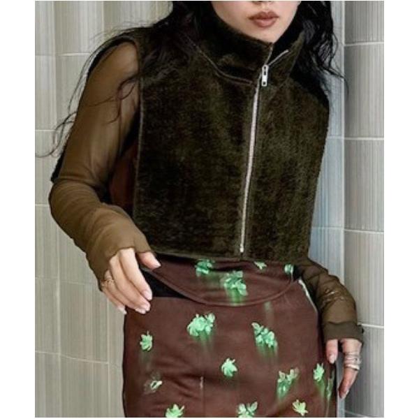 カーディガン BOA HIGH NECK BOLERO レディース