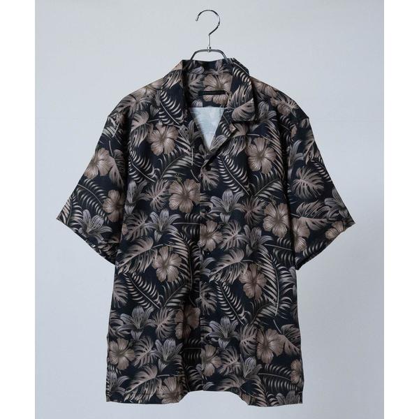 シャツ 「3」とろみジョーゼット マルチパターン 総柄レギュラーカラーシャツ 「セットアップ展開」 ...