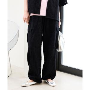 カーゴパンツ 「スザンヌさんコラボ」Suuエンブロレースカーゴパンツ レディース