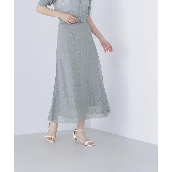 ロング スカート レースニットスカート