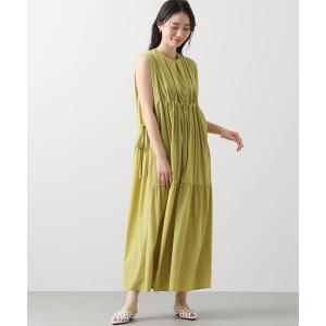 ワンピース 立体タックフレアノースリワンピの商品画像