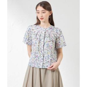 ブラウス シャツ 「Anniversary　Piece」ワイルドフラワープルオーバー レディース