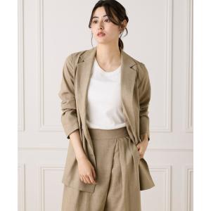 ジャケット テーラードジャケット リネンダブルブレストジャケット「la veille by SUPERIOR CLOSET」「セットアップ対応」 レディース